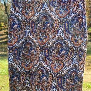 J.Crew Paisley Pencil Skirt size 4